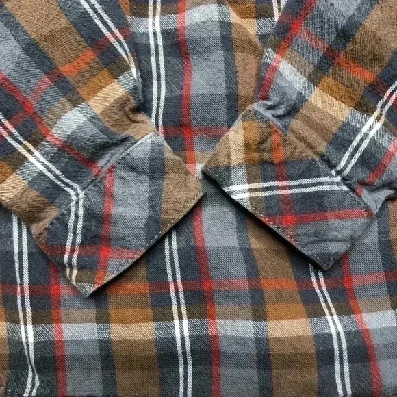 OshKosh Brown/Grey Plaid Button Up Shirt  Size 3T - Picture 9 of 16